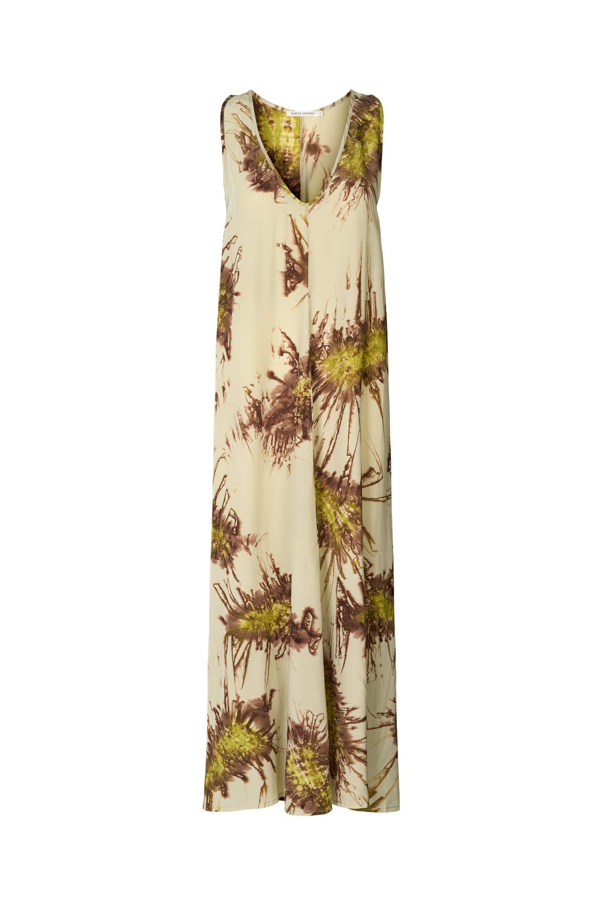 Alpa - Sea urchin long dress I Chartreuse combo