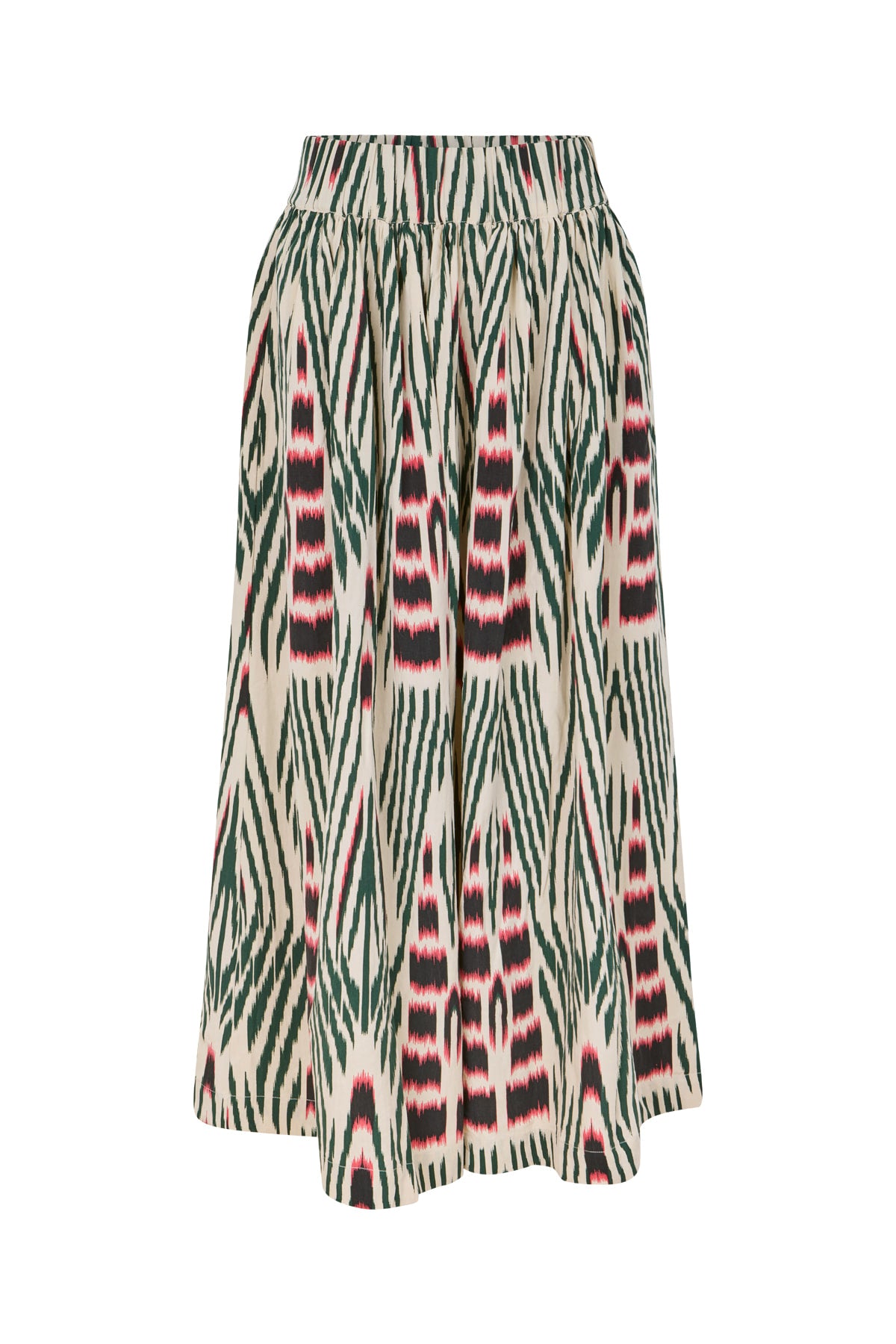 Almas - Ikat full skirt I Forest pink sand