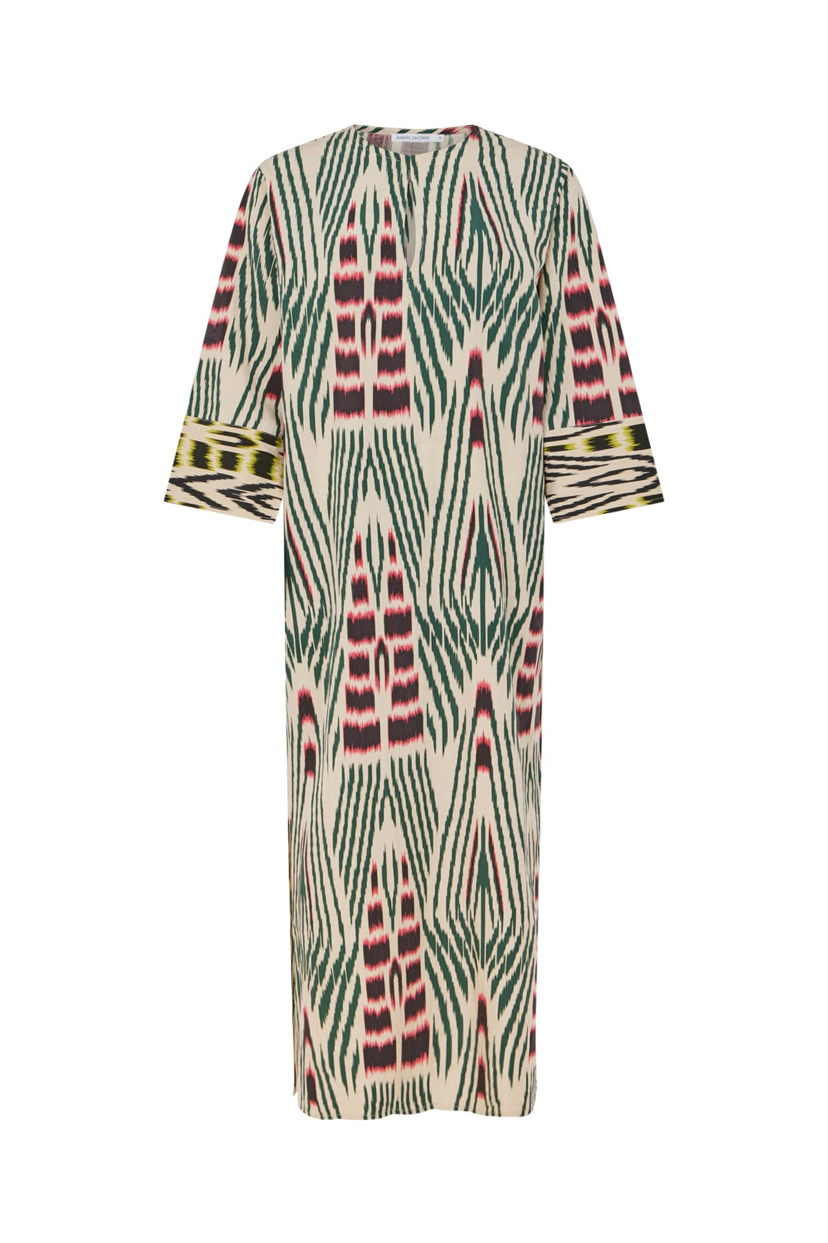 Karimalou - Ikat combo kaftan I Forest pink sand & citrus combo