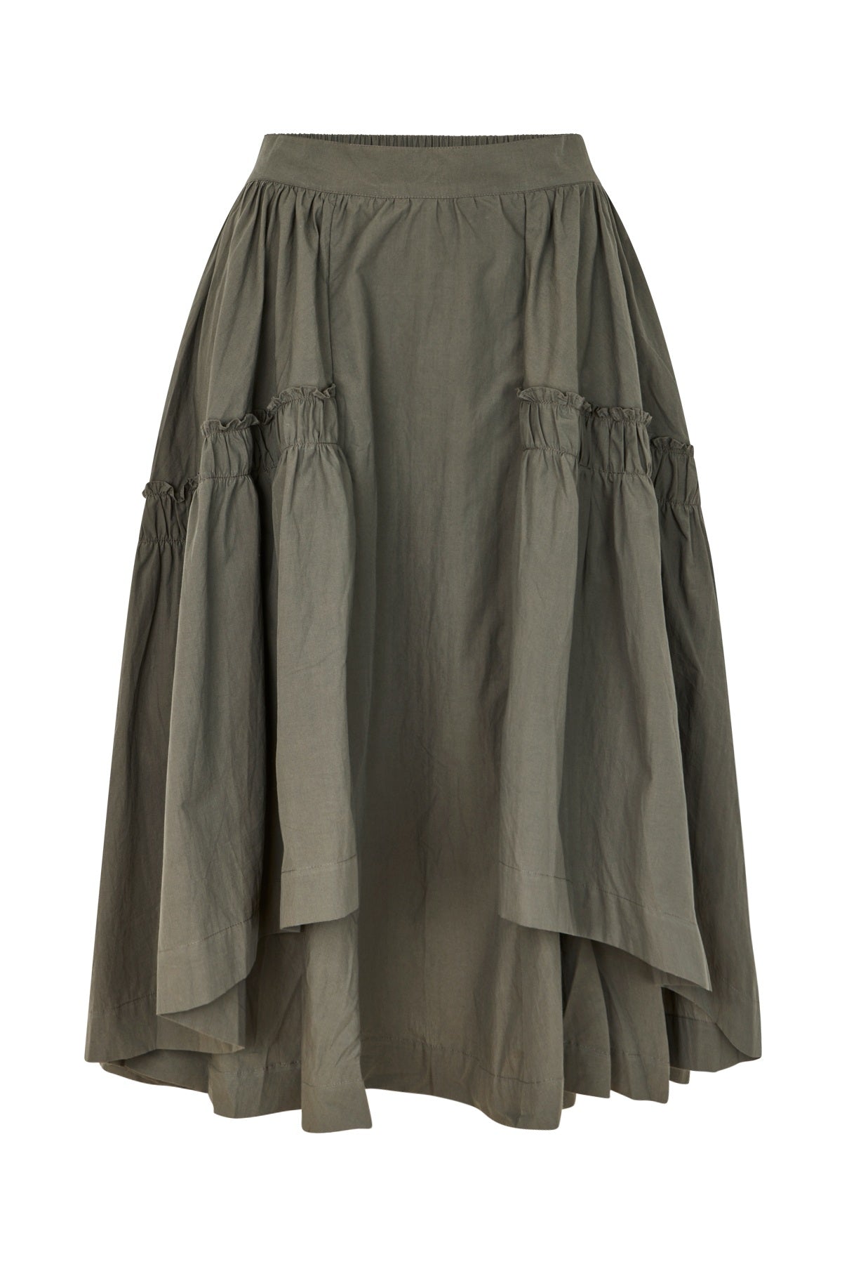 Brigida - Poplin full skirt I Faded black