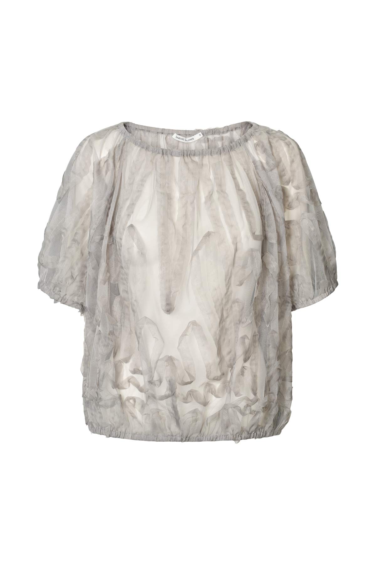 Delva - Splash netting elasticated top I Silver grey