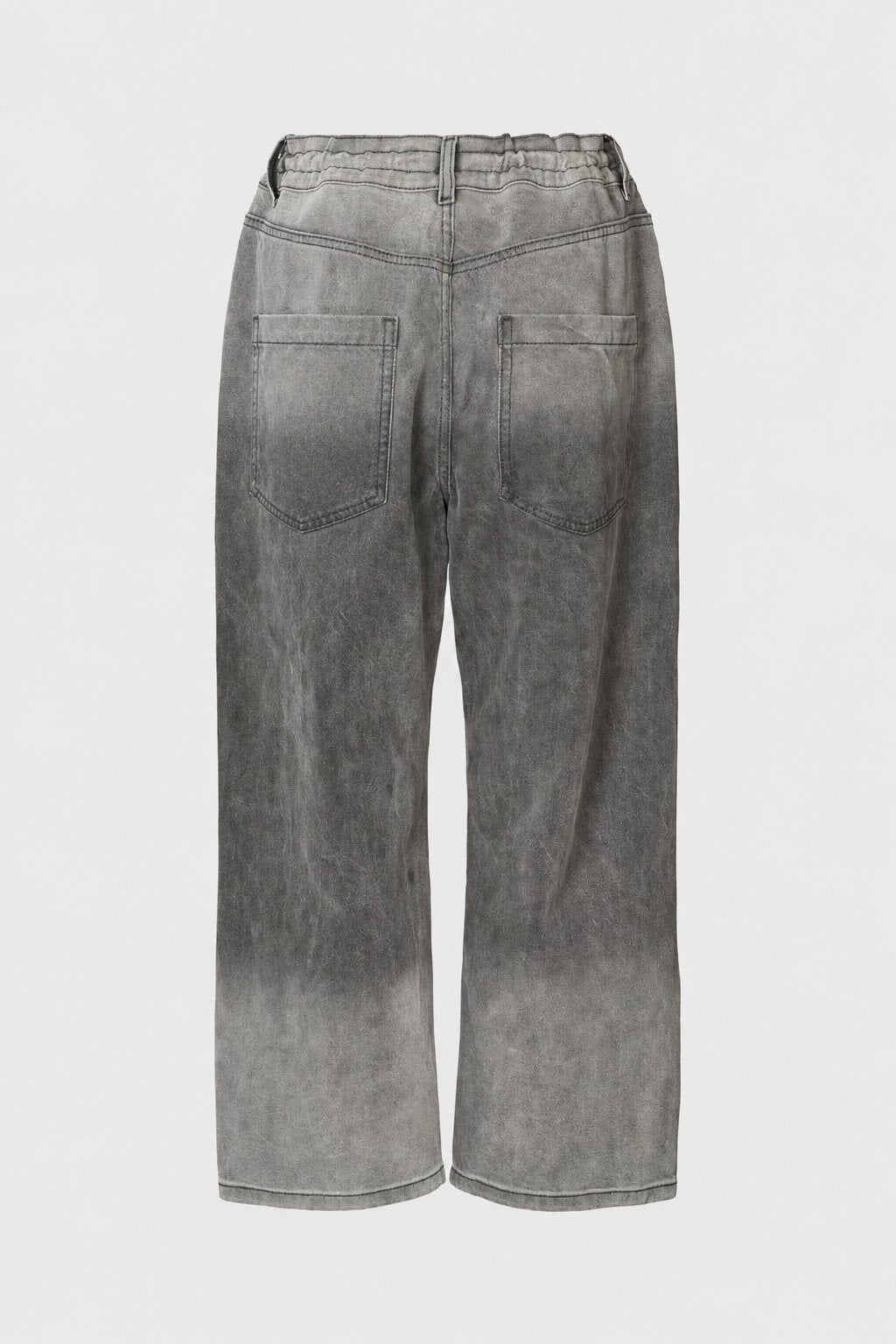 Beza - Grey denim drawstring pants I Washed grey