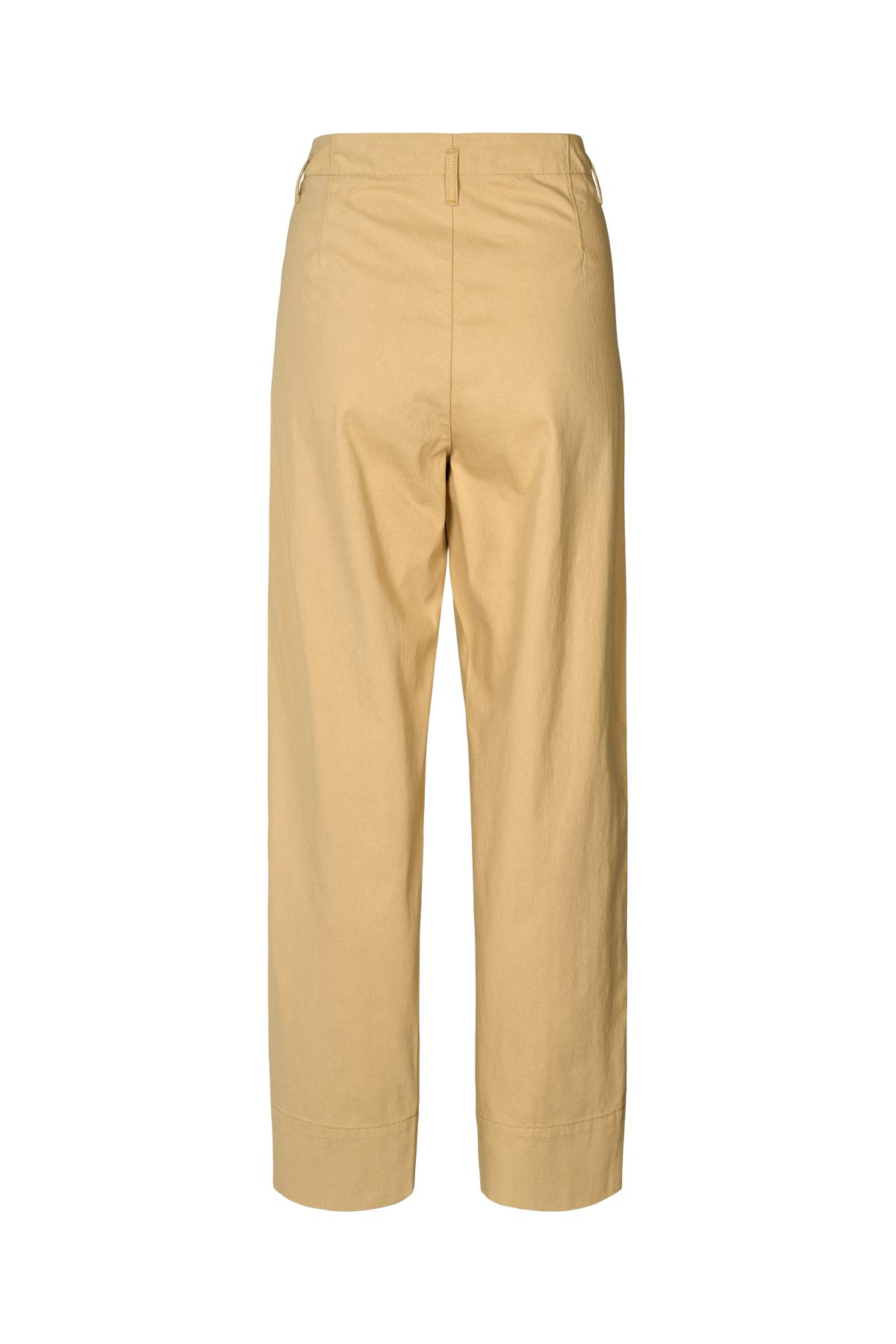 Raina - Texture canvas pleat pants I Sand