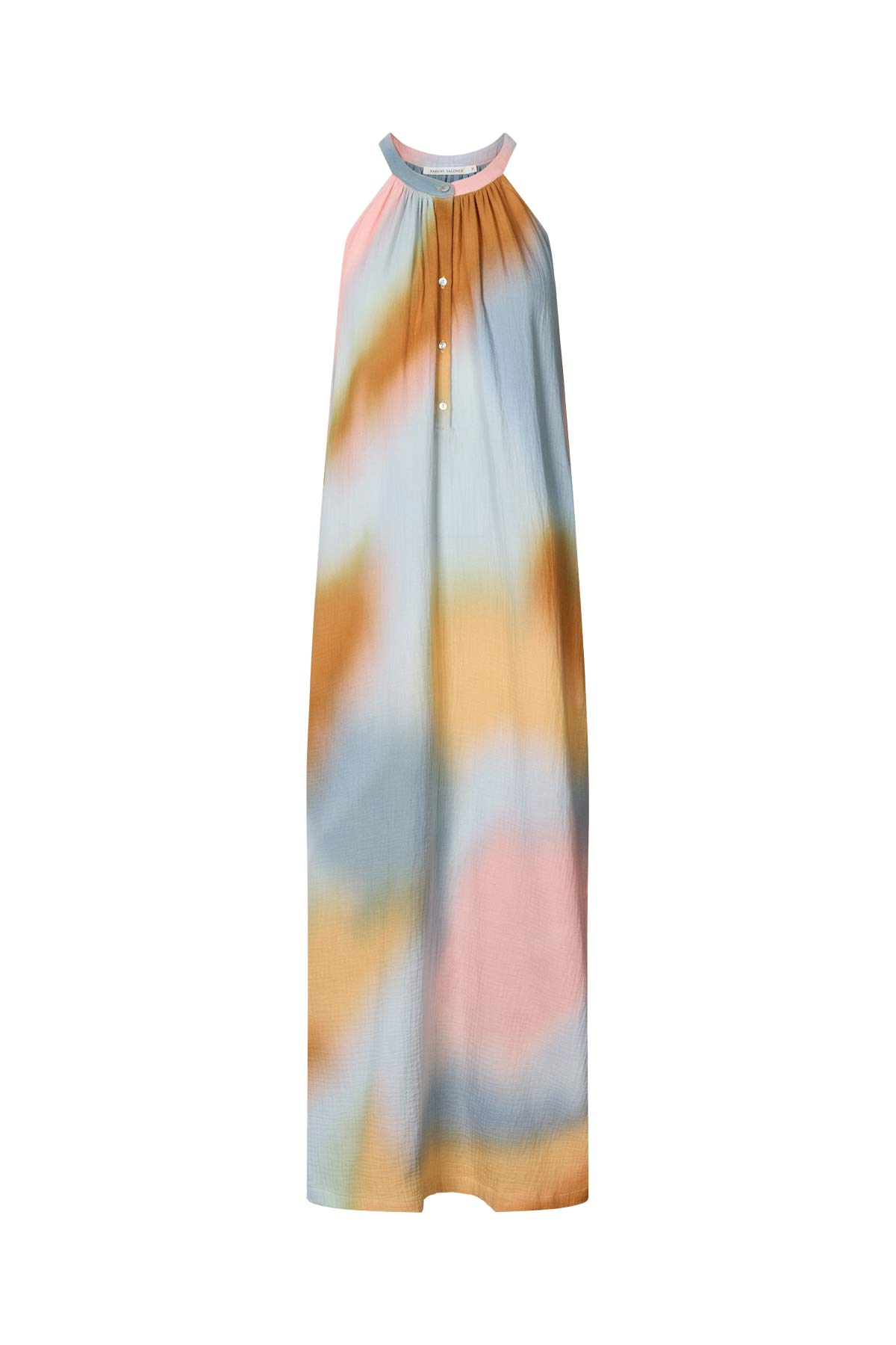 Malaia - Water colour button front dress I Sunset combo
