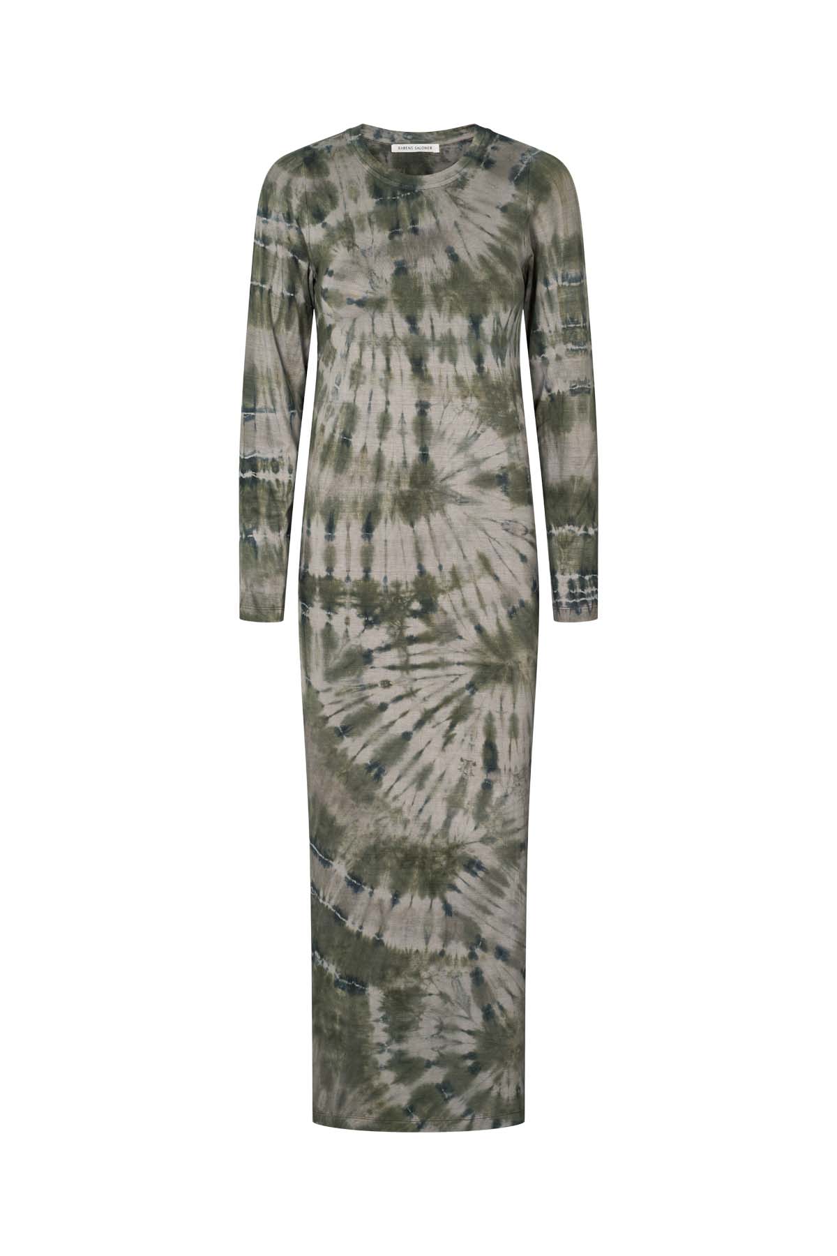 Simi - Lava long jersey dress I Grey green combo