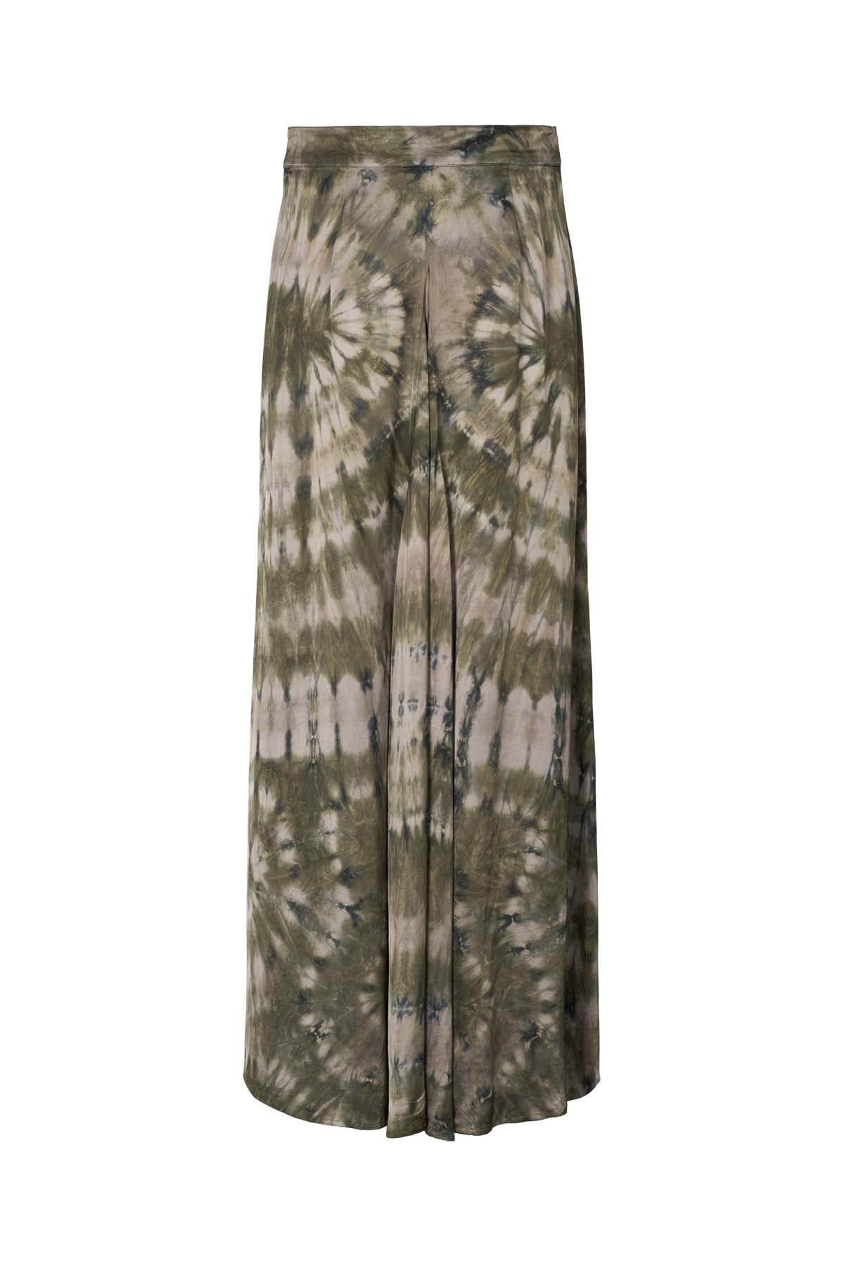 Henriette - Lava button skirt I Grey green combo