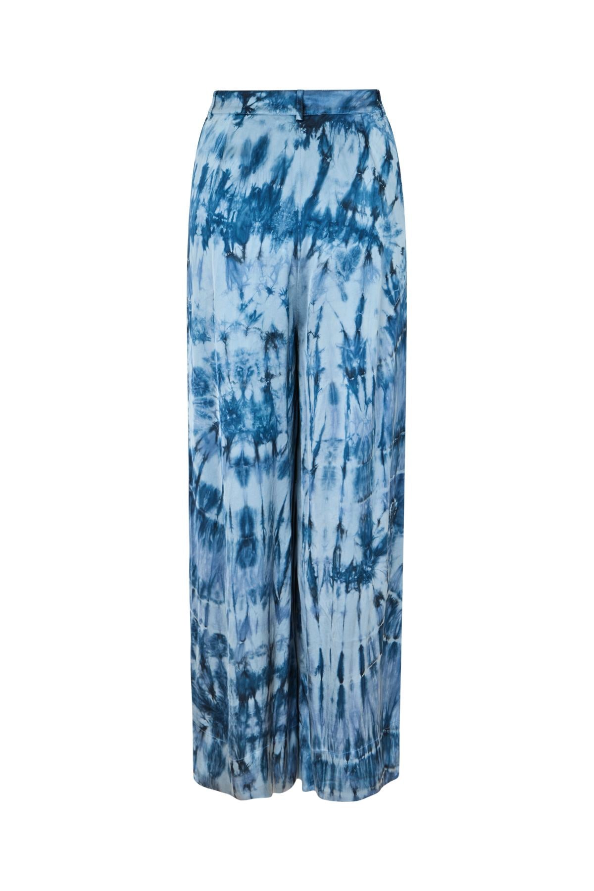 Briana - Lava pleat wide pants I Blue combo