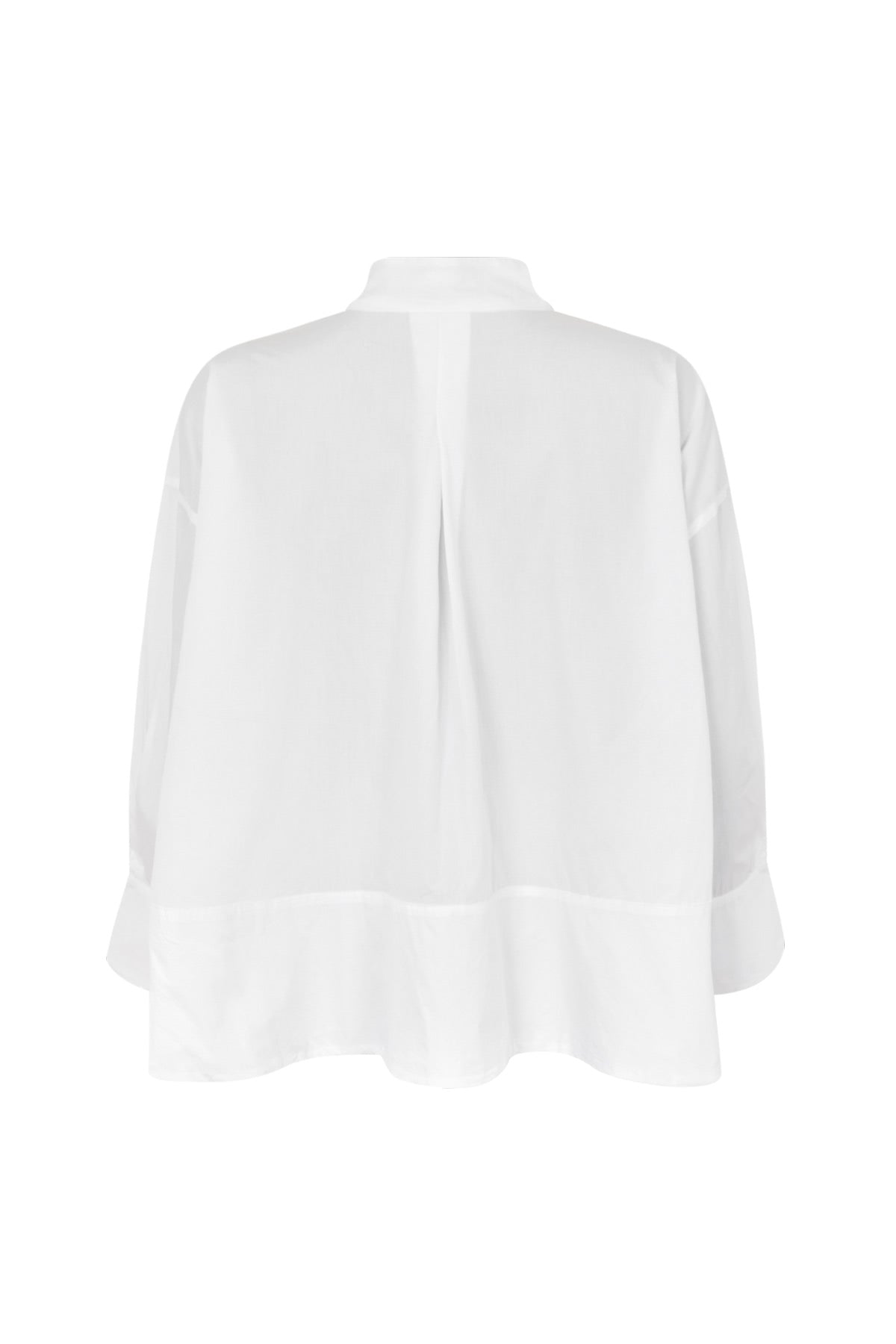 Smea - Poplin flared shirt I White