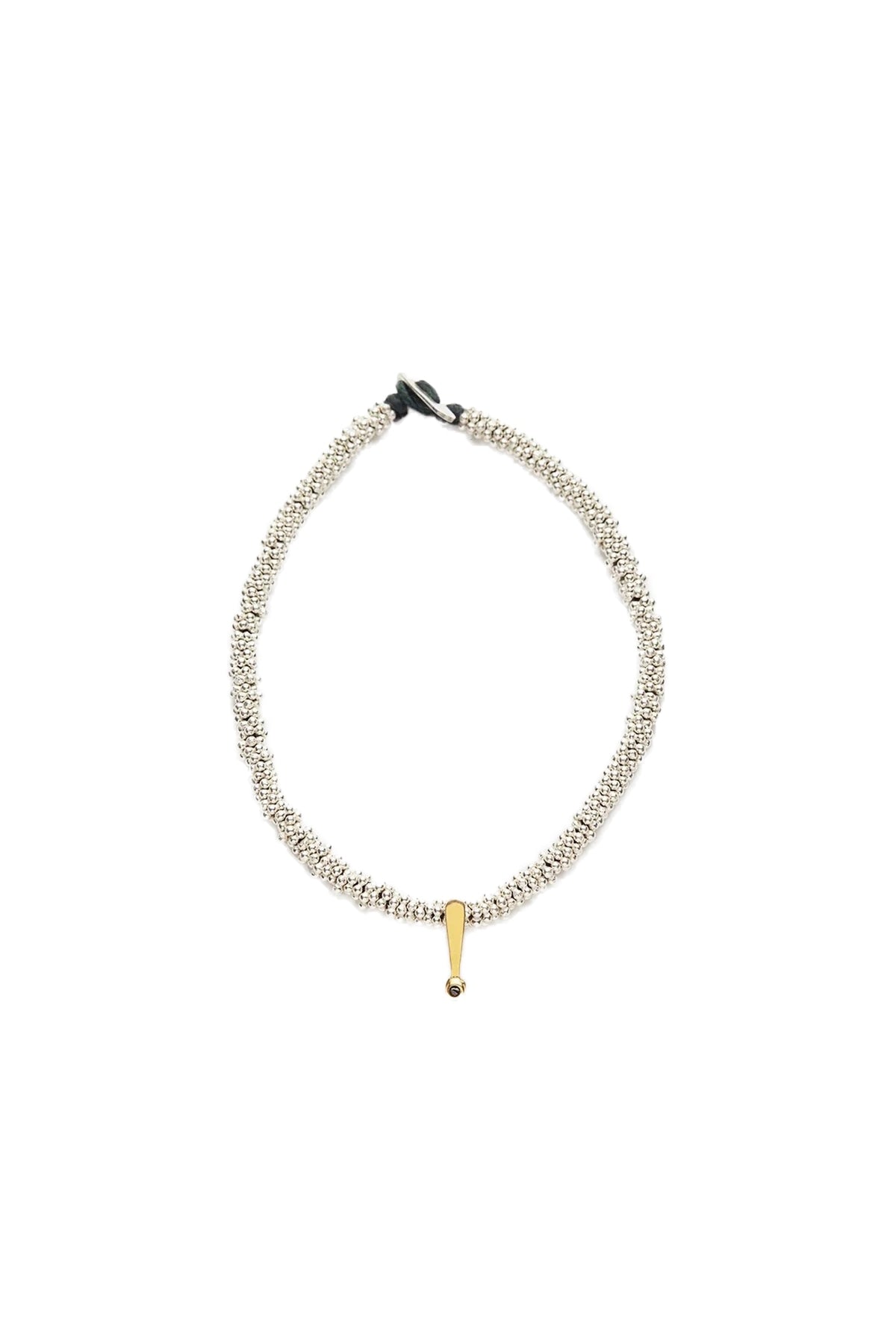 Nafsu - Bead bracelet w. gold pendant I Gold