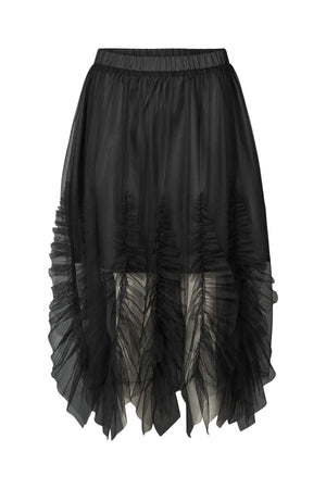 Glenda - Frilly tulle skirt I Black