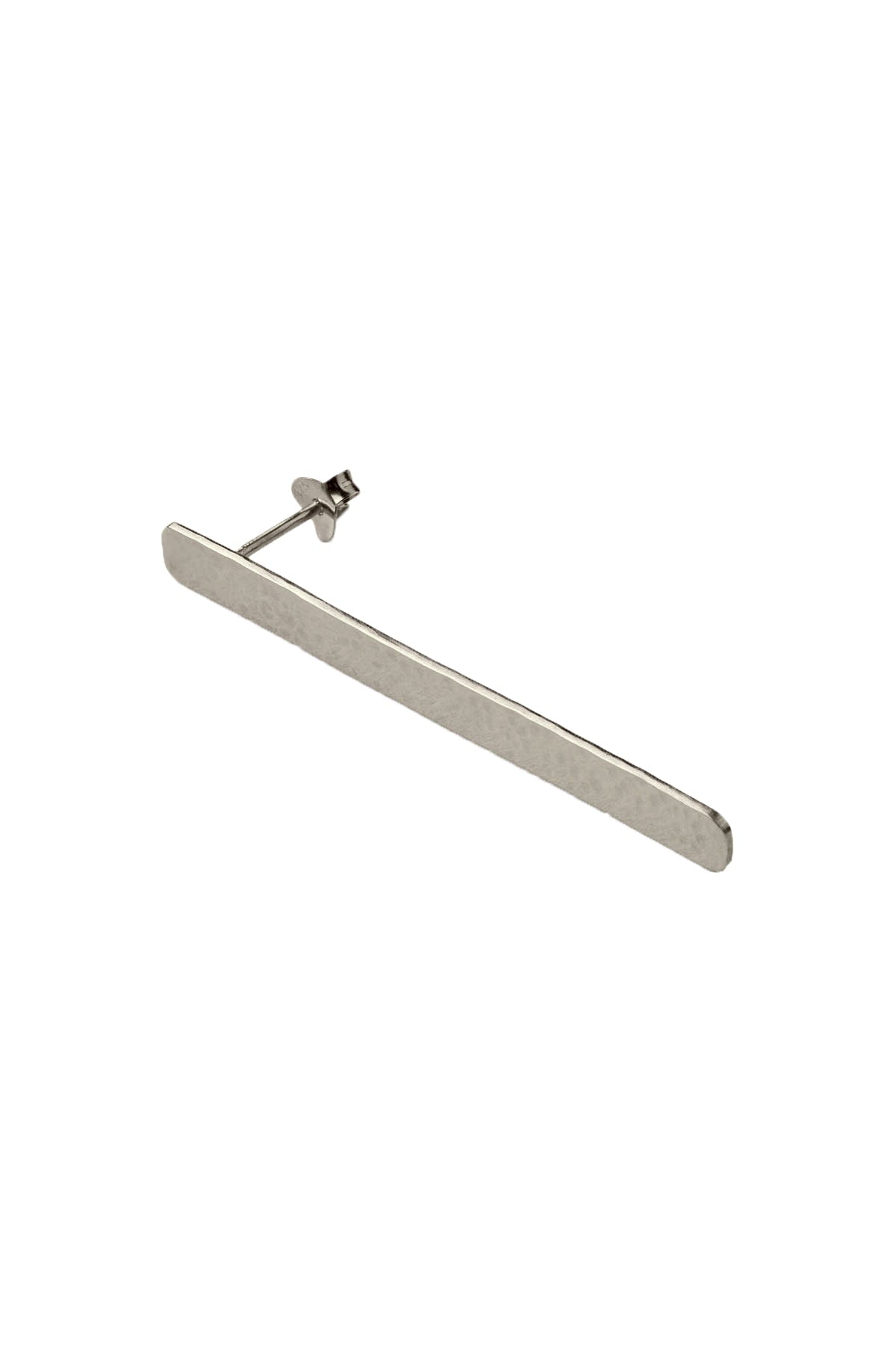 Nafsu - Long hammered earstick I Silver