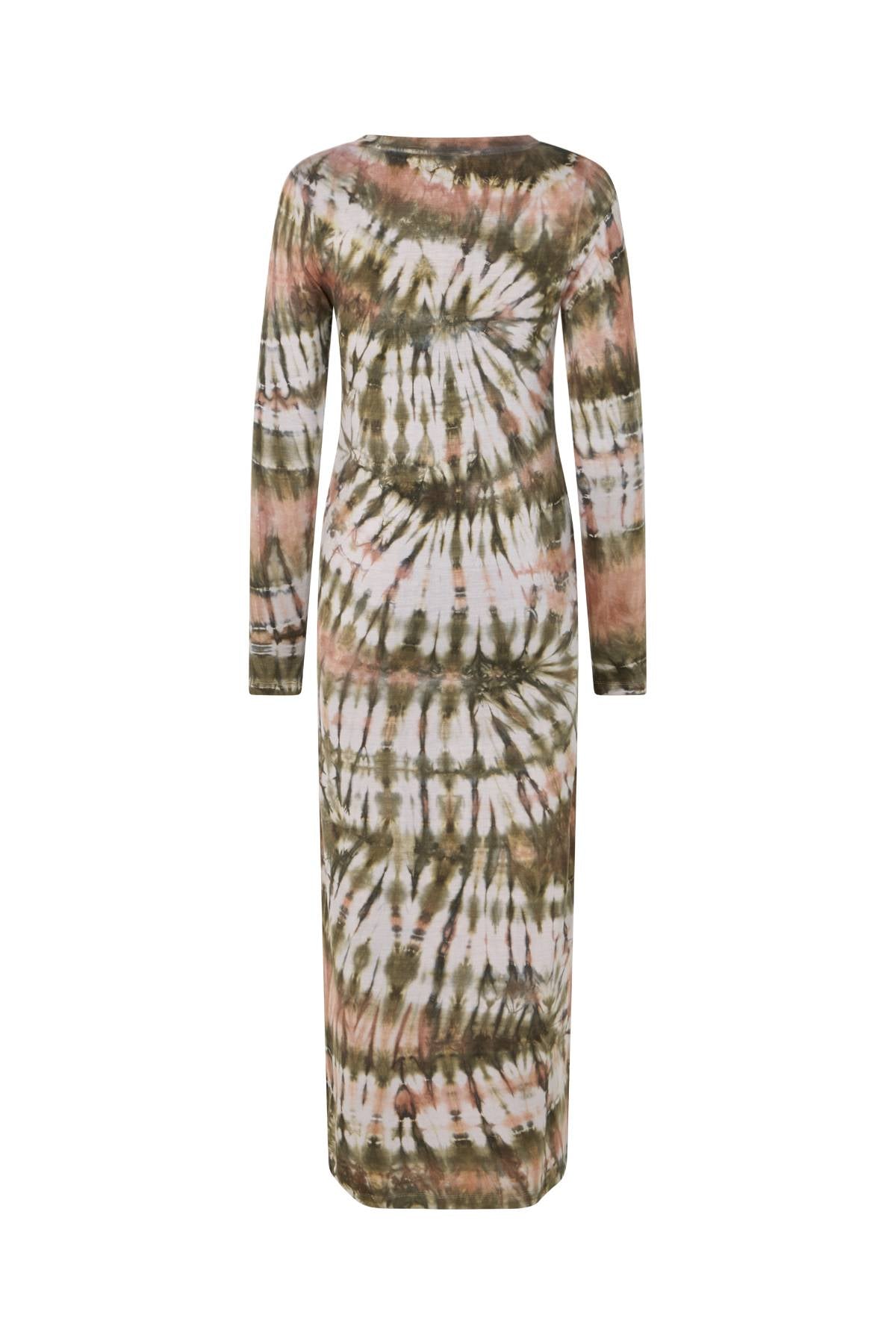 Simi - Lava long jersey dress I Rust combo