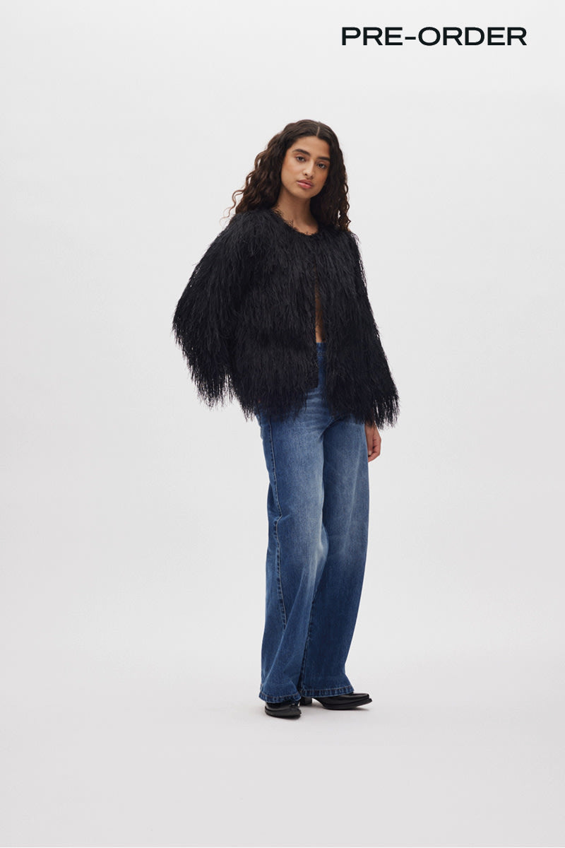 Safi- Plume blouse I PRE-ORDER I Black