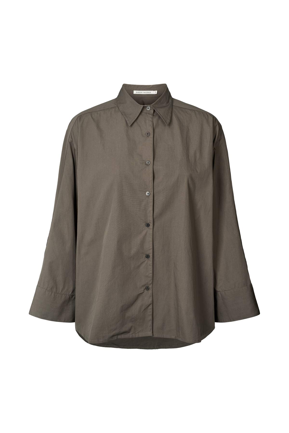 Chloe - Poplin full shirt I Pirate black